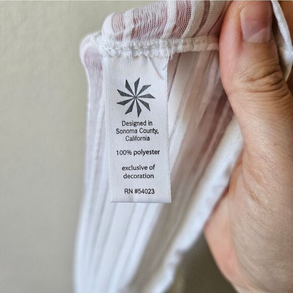 Athleta Sheer White Workout Top Medium - Picture 5 of 7